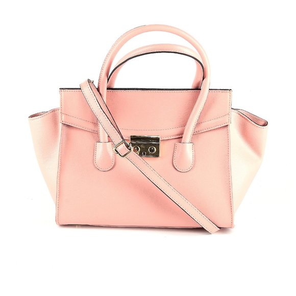 Lucca Baldi Pink Leather Satchel - Picture 1 of 3